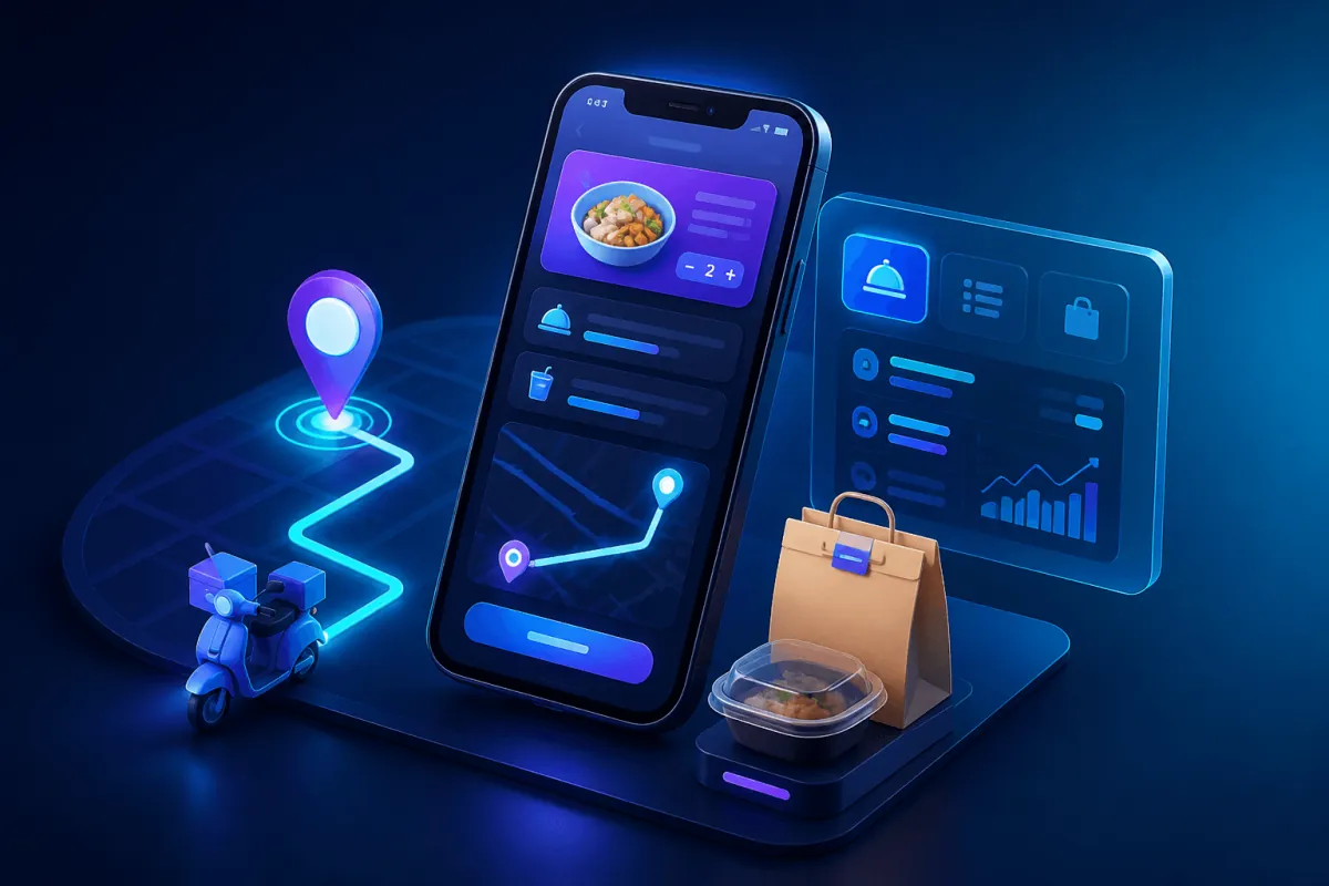 Mobile ordering and delivery application with live tracking and operations dashboard
